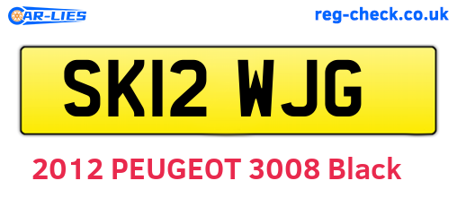 SK12WJG are the vehicle registration plates.