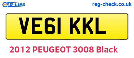 VE61KKL are the vehicle registration plates.