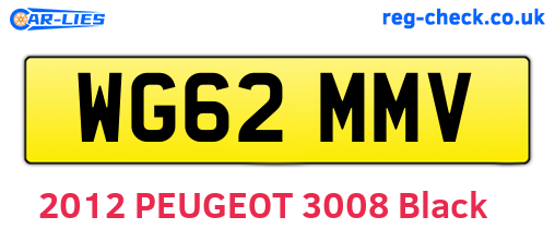 WG62MMV are the vehicle registration plates.