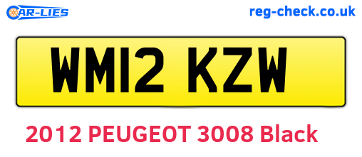 WM12KZW are the vehicle registration plates.