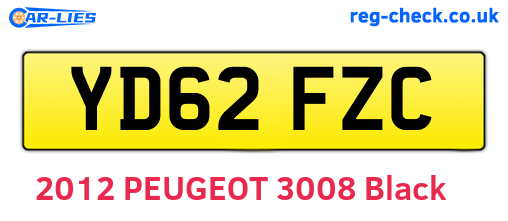 YD62FZC are the vehicle registration plates.