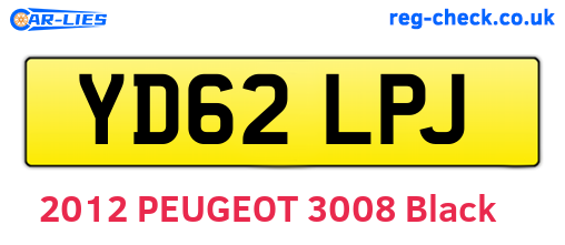 YD62LPJ are the vehicle registration plates.