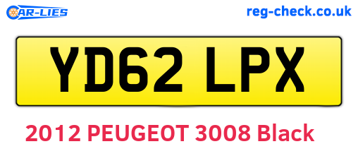 YD62LPX are the vehicle registration plates.