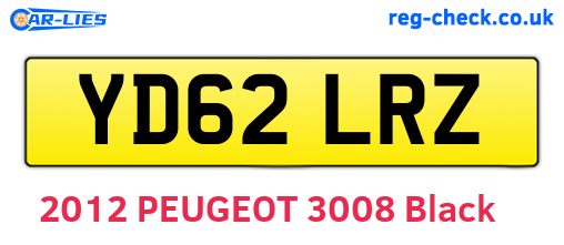 YD62LRZ are the vehicle registration plates.