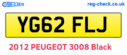 YG62FLJ are the vehicle registration plates.
