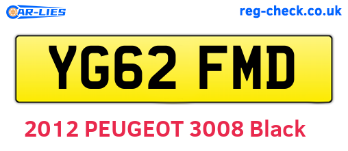 YG62FMD are the vehicle registration plates.