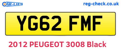 YG62FMF are the vehicle registration plates.