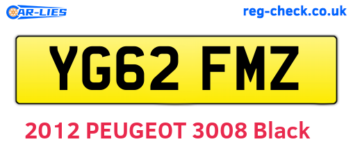 YG62FMZ are the vehicle registration plates.