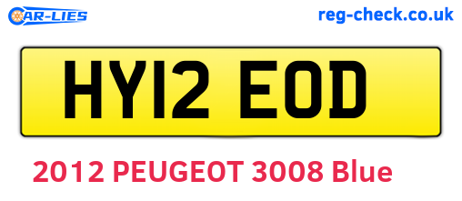 HY12EOD are the vehicle registration plates.