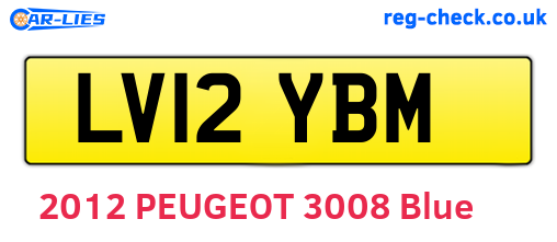 LV12YBM are the vehicle registration plates.