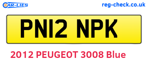 PN12NPK are the vehicle registration plates.