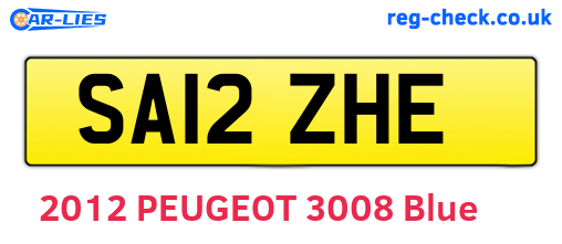 SA12ZHE are the vehicle registration plates.
