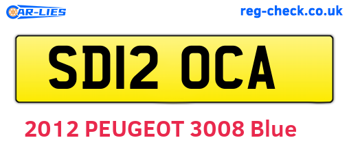 SD12OCA are the vehicle registration plates.
