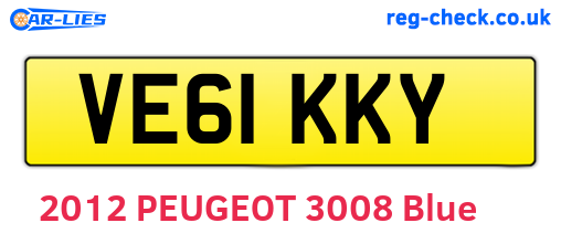 VE61KKY are the vehicle registration plates.