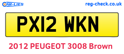 PX12WKN are the vehicle registration plates.