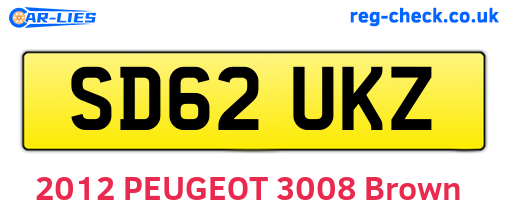 SD62UKZ are the vehicle registration plates.
