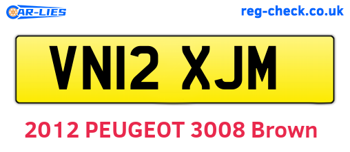 VN12XJM are the vehicle registration plates.