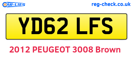 YD62LFS are the vehicle registration plates.