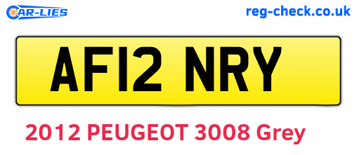 AF12NRY are the vehicle registration plates.