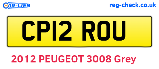 CP12ROU are the vehicle registration plates.