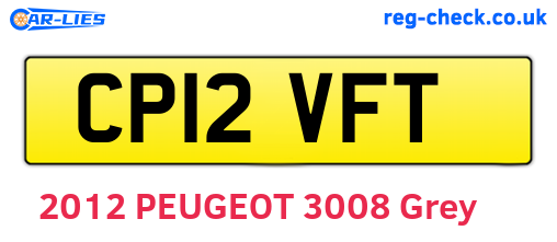 CP12VFT are the vehicle registration plates.