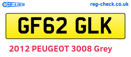 GF62GLK are the vehicle registration plates.