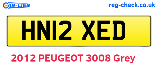 HN12XED are the vehicle registration plates.