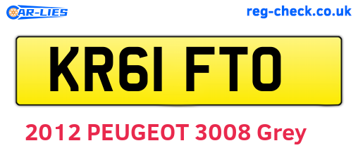 KR61FTO are the vehicle registration plates.
