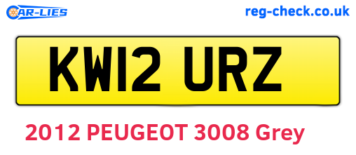 KW12URZ are the vehicle registration plates.