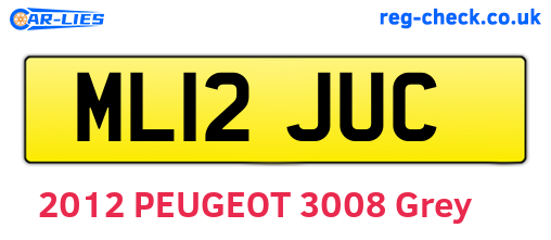 ML12JUC are the vehicle registration plates.