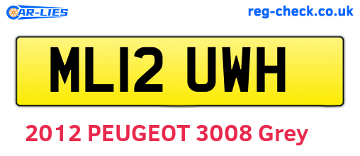 ML12UWH are the vehicle registration plates.