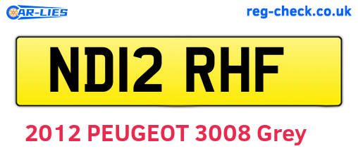 ND12RHF are the vehicle registration plates.