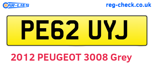 PE62UYJ are the vehicle registration plates.