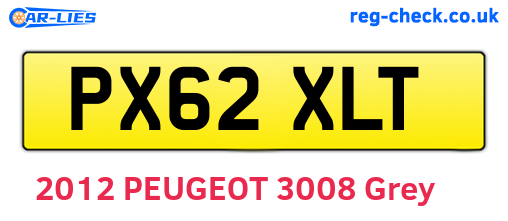 PX62XLT are the vehicle registration plates.