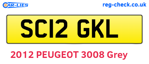 SC12GKL are the vehicle registration plates.