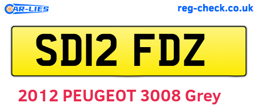 SD12FDZ are the vehicle registration plates.