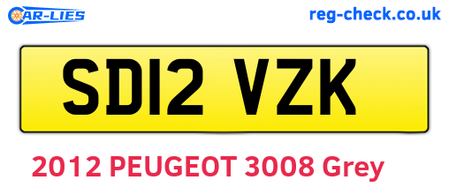 SD12VZK are the vehicle registration plates.