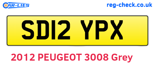 SD12YPX are the vehicle registration plates.