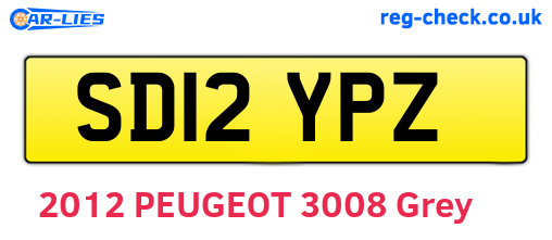 SD12YPZ are the vehicle registration plates.