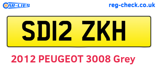 SD12ZKH are the vehicle registration plates.