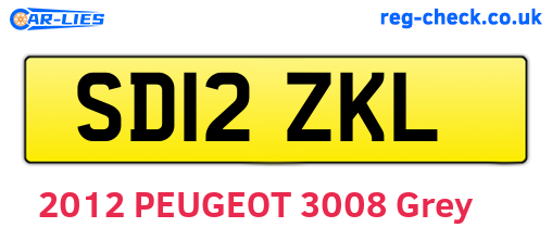 SD12ZKL are the vehicle registration plates.