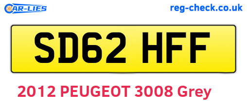 SD62HFF are the vehicle registration plates.