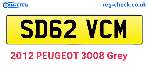 SD62VCM are the vehicle registration plates.