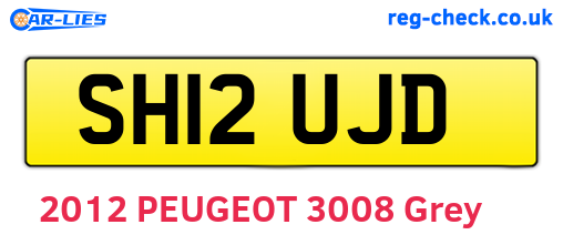 SH12UJD are the vehicle registration plates.