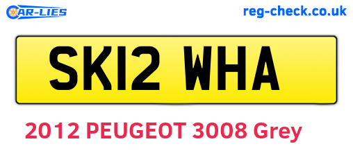 SK12WHA are the vehicle registration plates.