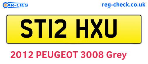ST12HXU are the vehicle registration plates.