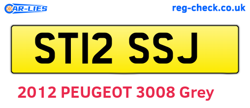 ST12SSJ are the vehicle registration plates.