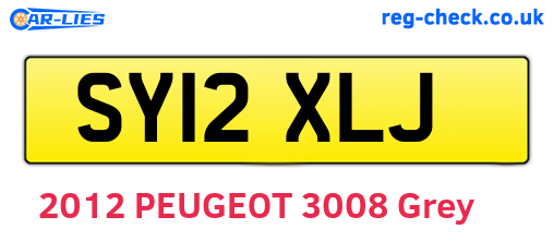 SY12XLJ are the vehicle registration plates.