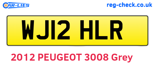 WJ12HLR are the vehicle registration plates.