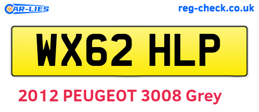 WX62HLP are the vehicle registration plates.